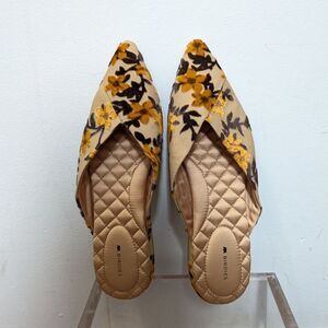 Birdies Swan Slides Flats Mules Slippers in Marigold Yellow Women's 11